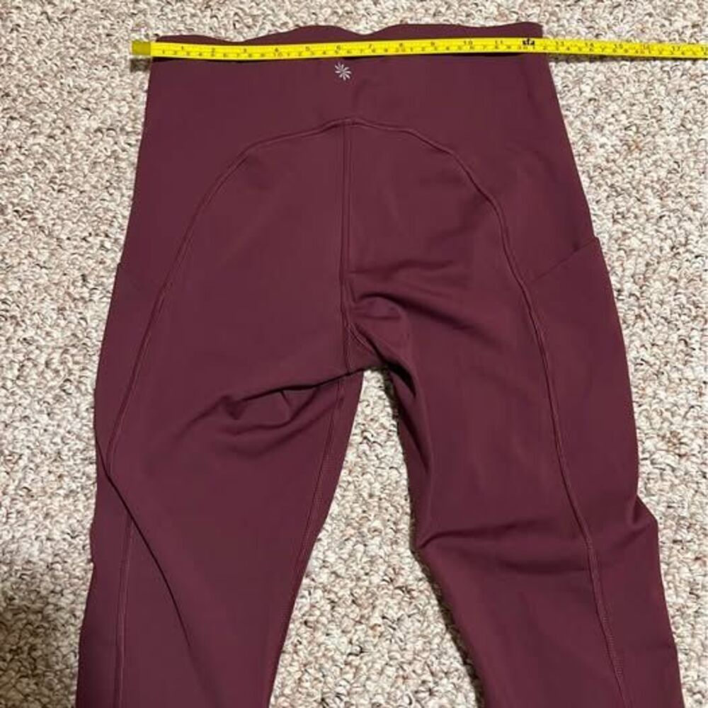 Athleta Ultimate Stash Pocket 7/8 Tights Size S Maroon Leggings
